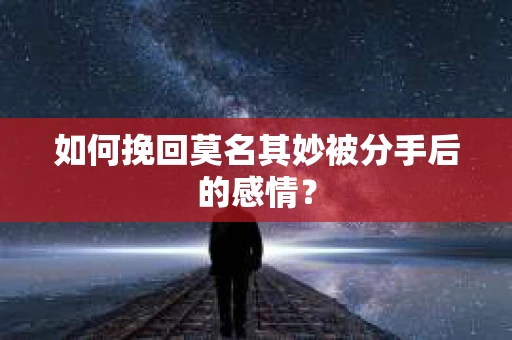 如何挽回莫名其妙被分手后的感情? 如何挽回莫名其妙被分手后的感情?