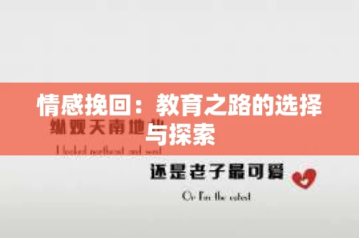 情感挽回：教育之路的选择与探索