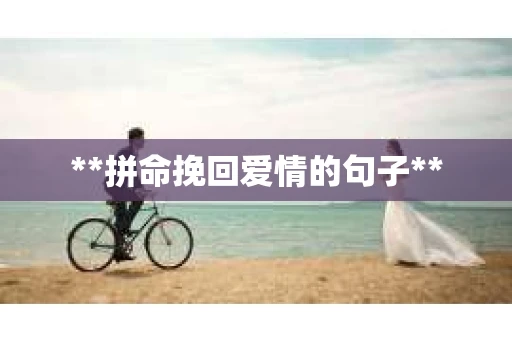 **拼命挽回爱情的句子**