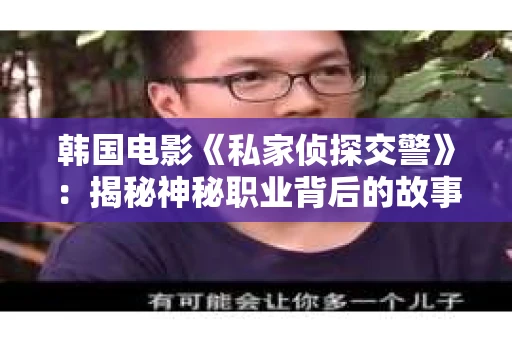 韩国电影《私家侦探交警》：揭秘神秘职业背后的故事