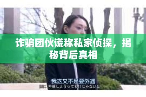 诈骗团伙谎称私家侦探，揭秘背后真相