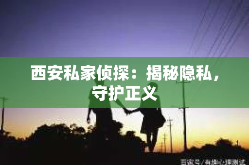 西安私家侦探：揭秘隐私，守护正义