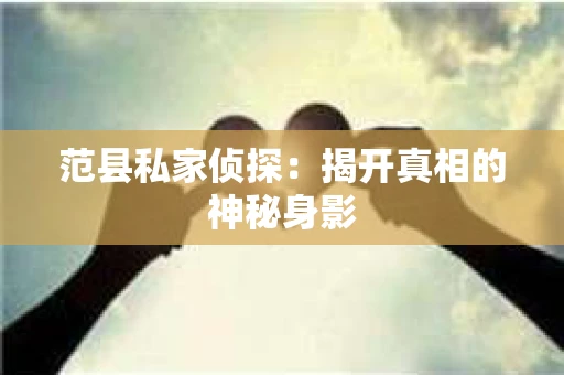 范县私家侦探：揭开真相的神秘身影