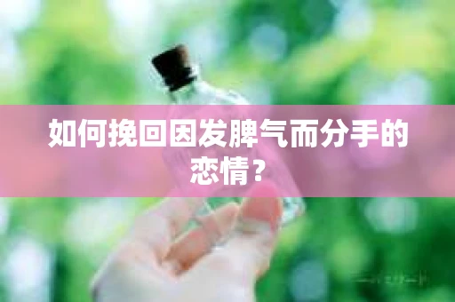 如何挽回因发脾气而分手的恋情？