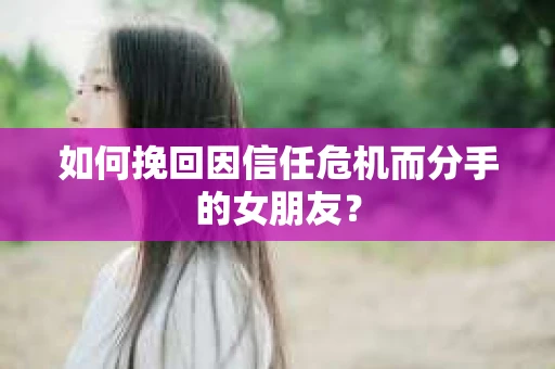 如何挽回因信任危机而分手的女朋友？