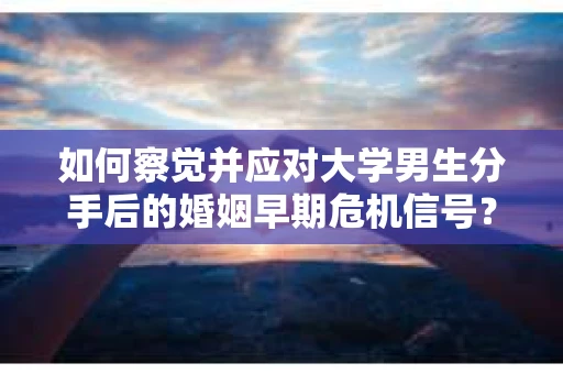 如何察觉并应对大学男生分手后的婚姻早期危机信号？