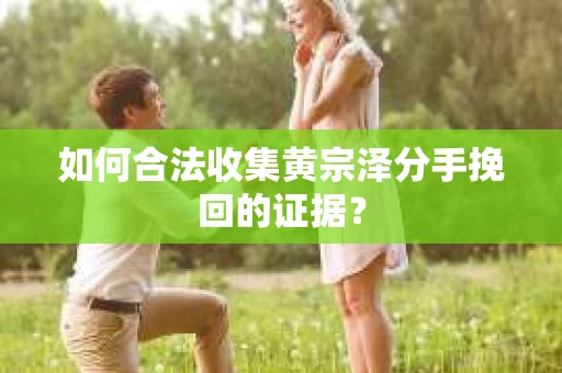 如何合法收集黄宗泽分手挽回的证据？