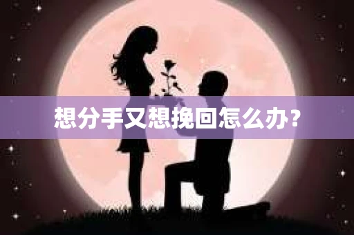 想分手又想挽回怎么办？